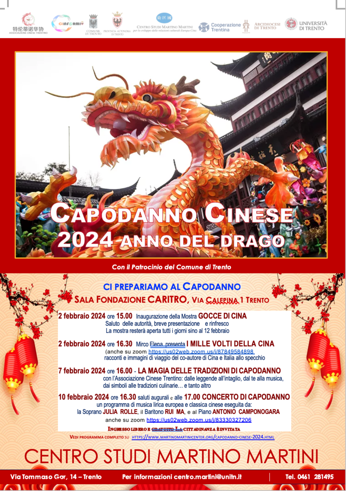Capodanno Cinese - 2024 Anno del Drago - Trentino Cultura