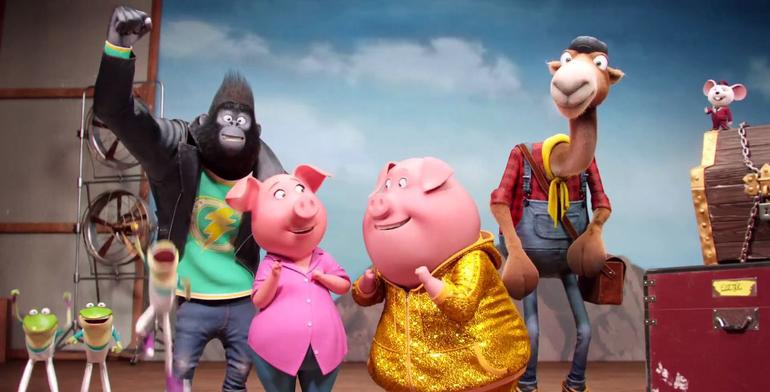 Scena del film di animazione Sing